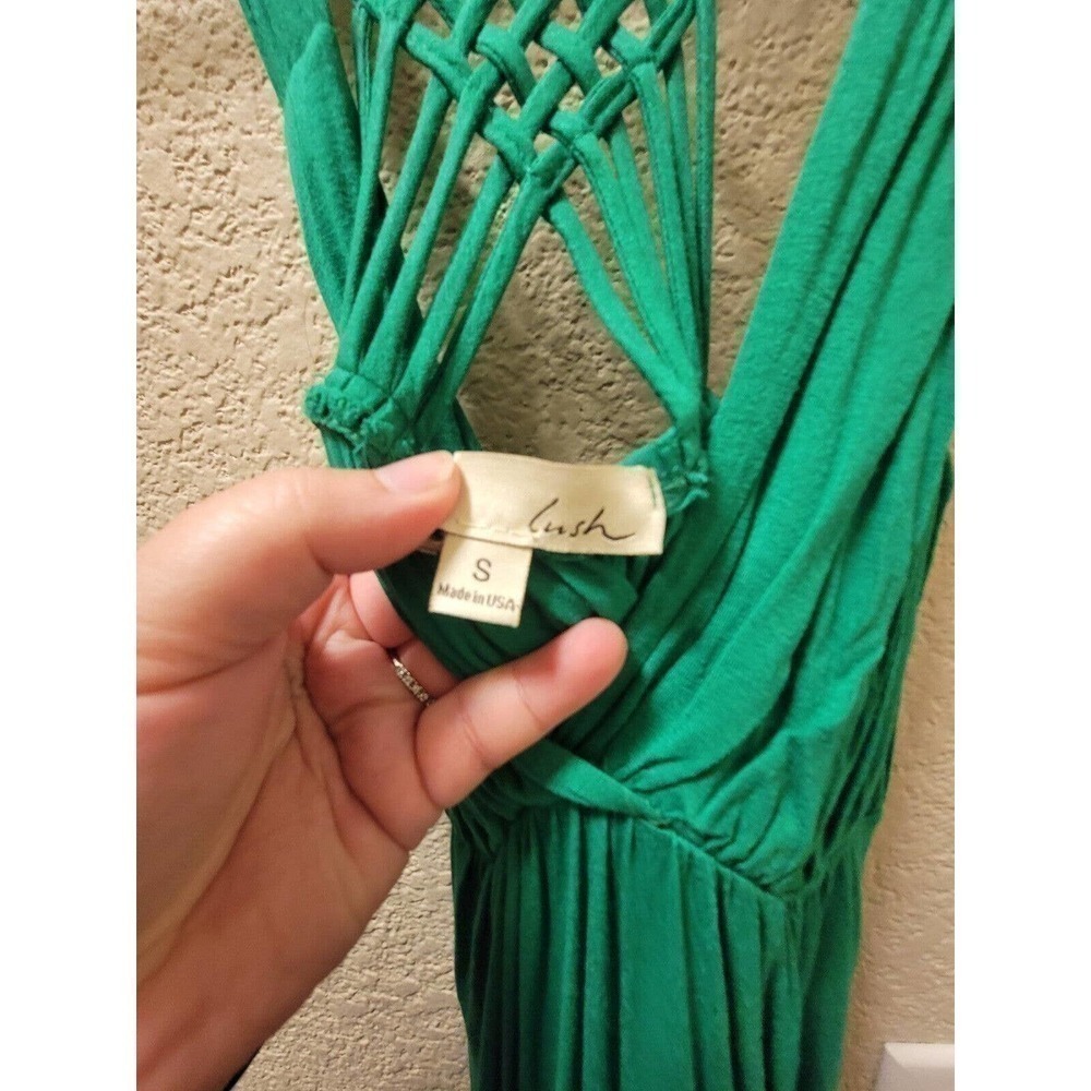 Lush Green Racerback Dress Size Small - Picture 3 of 5